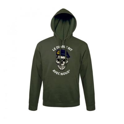 Sweat shirt diable rit vert