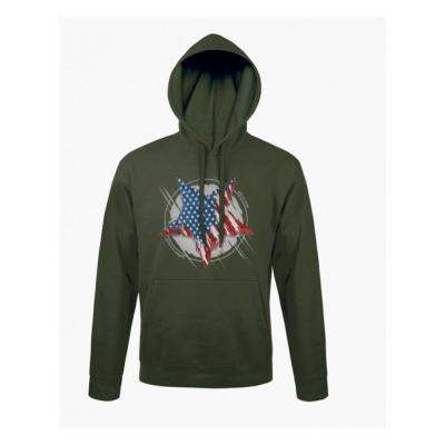 Sweat shirt etoile usa vert army design