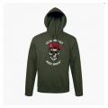 Sweat shirt le diable rit avec nous vert od