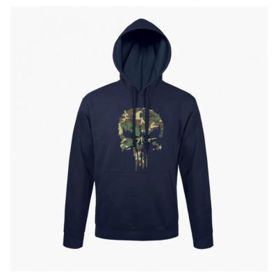 Sweat shirt punisher camo bleu