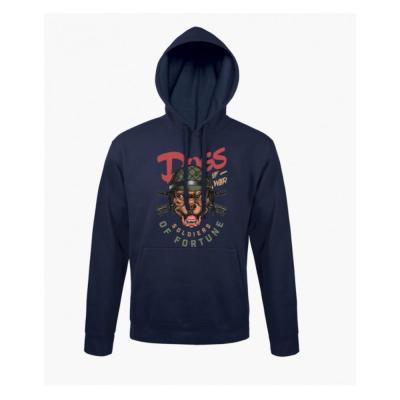 Sweat shirt soldier fortune dog army design bleu