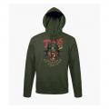 Sweat shirt soldier fortune dog army design vert