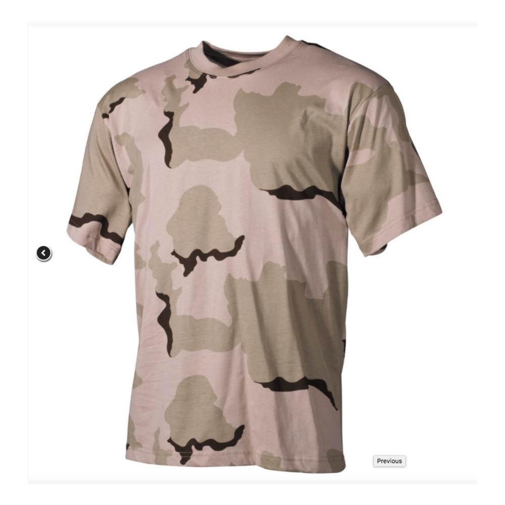 T shirt camouflage desert cce mfh 