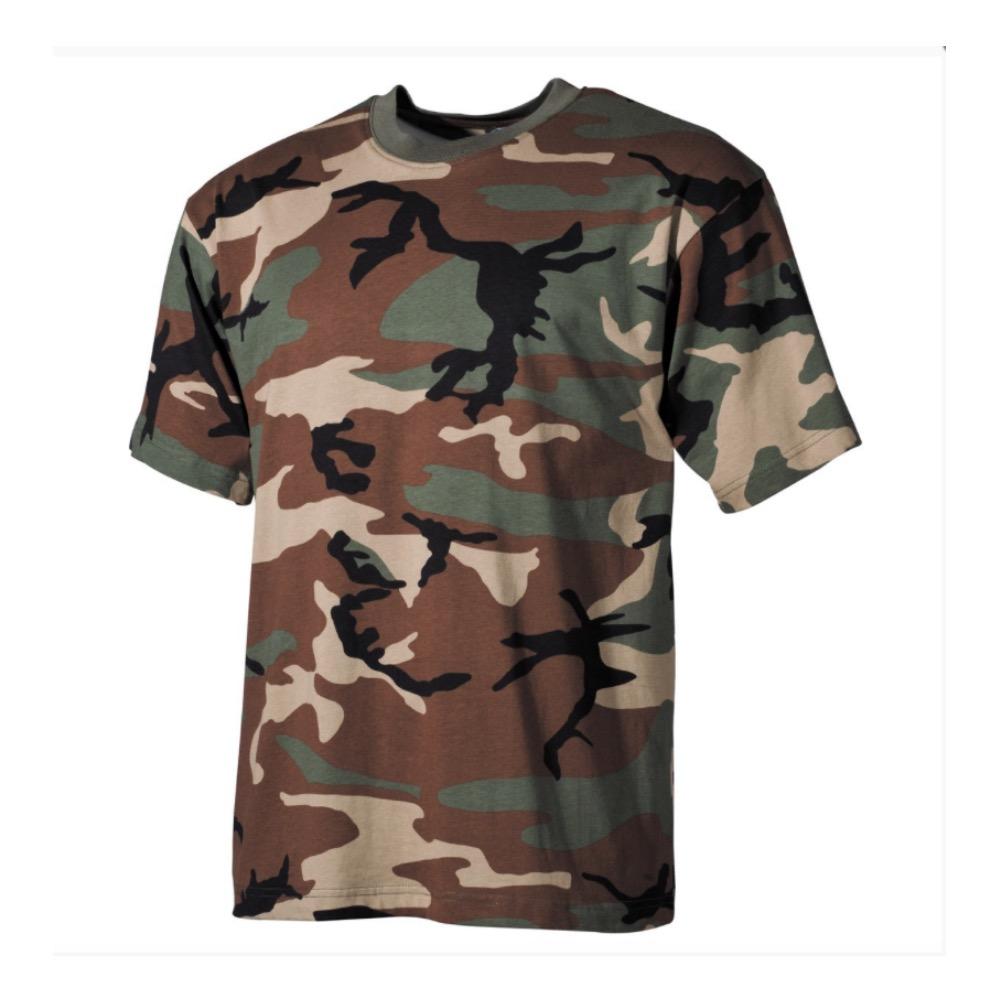T shirt camouflage woodland mfh