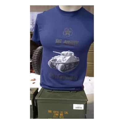 T shirt m4a1 sherman bleu