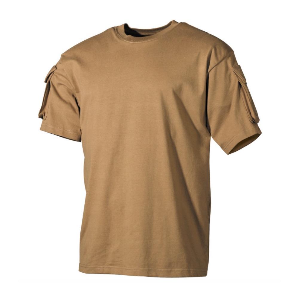 T shirt tactical coyote tan avec poches mfh 