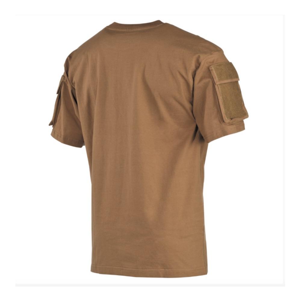 T shirt tactical coyote tan avec poches mfh 1