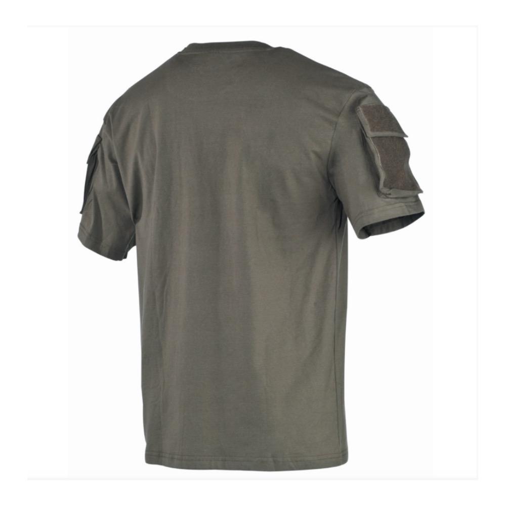 T shirt tactical vert od avec poches mfh 1