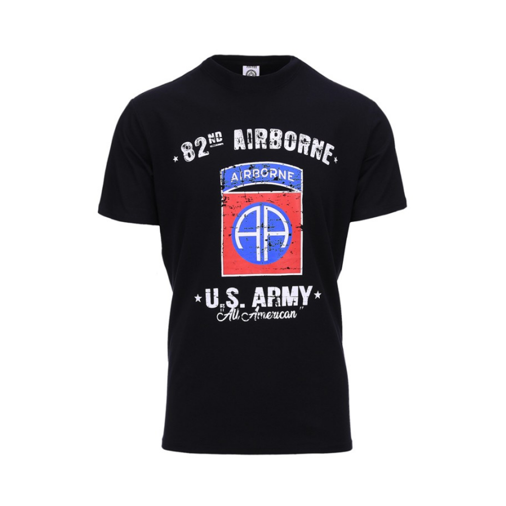 T shirt u s army 82nd airborne noir