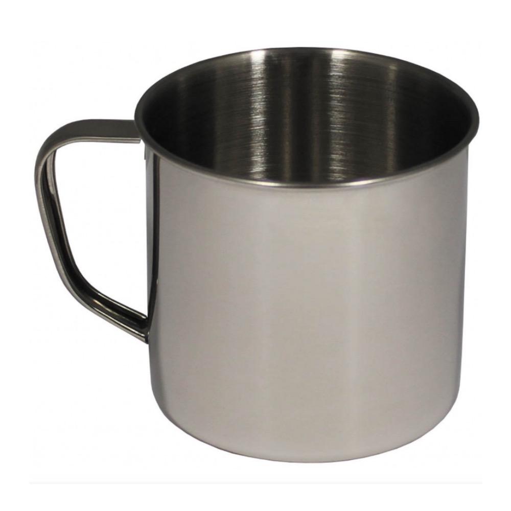 TASSE INOX 9,5 CM X9 CM500ML MFH CAMPING SOLDAT ET COMPAGNIE