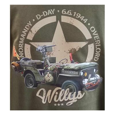 Tee shirt vert jeep willys overlord 44