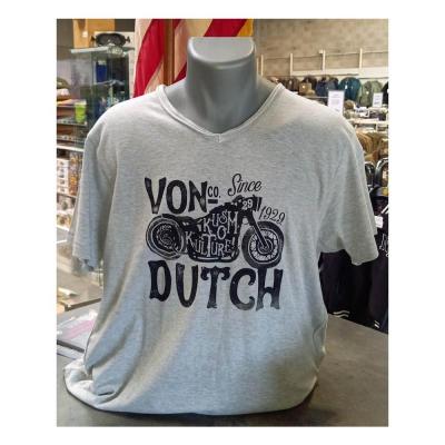 Tee shirt von dutch kustom moto gris