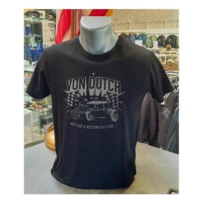 Tee shirt von dutch noir hot rod kustom