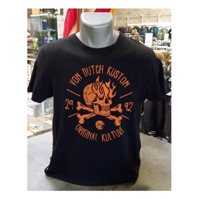 Tee shirt von dutch noir kustom crane en feu