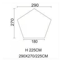 Tente indienne tipi kaki ma t central 290x270x225 cm1