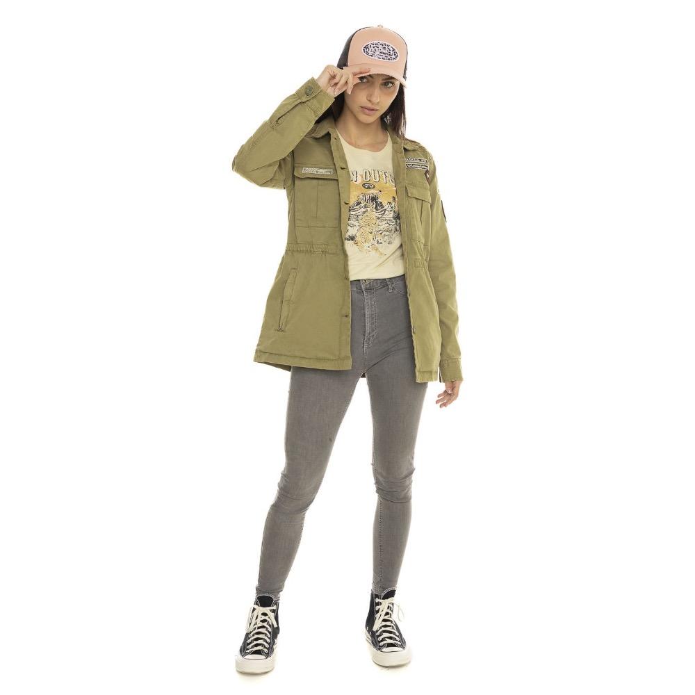 Veste femme von dutch lip kaki4